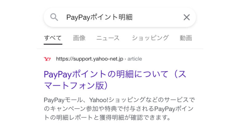 PayPayポイント明細検索